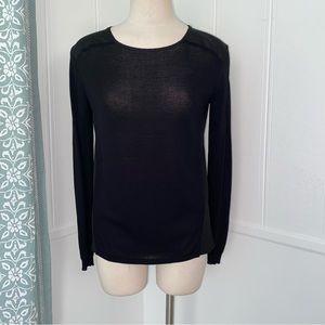 Calvin Klein black long sleeve mesh side XS